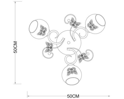 Потолочная люстра Alessandra A5004PL-3AB Arte Lamp