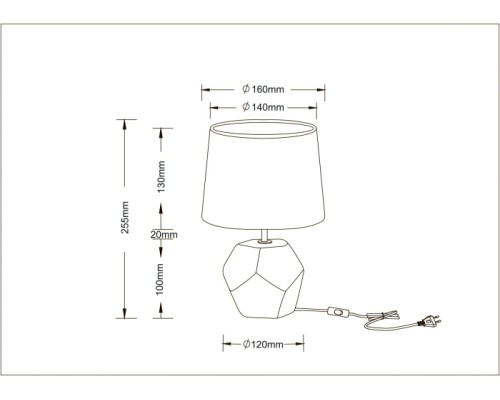 Интерьерная настольная лампа Zibal A5005LT-1WH Arte Lamp