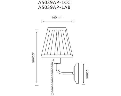 Бра Marriot A5039AP-1CC Arte Lamp