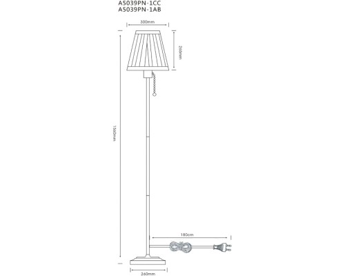 Торшер Marriot A5039PN-1AB Arte Lamp