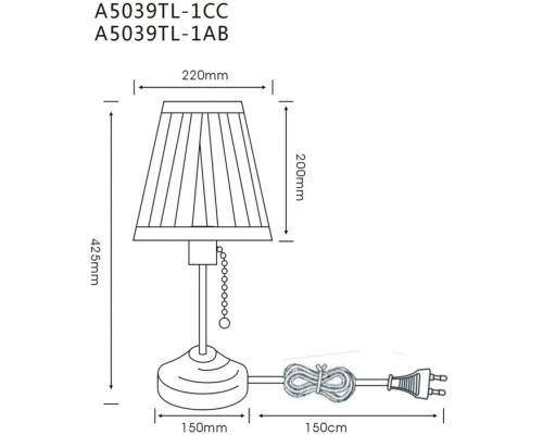 Интерьерная настольная лампа Marriot A5039TL-1CC Arte Lamp