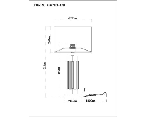 Интерьерная настольная лампа Stefania A5053LT-1PB Arte Lamp