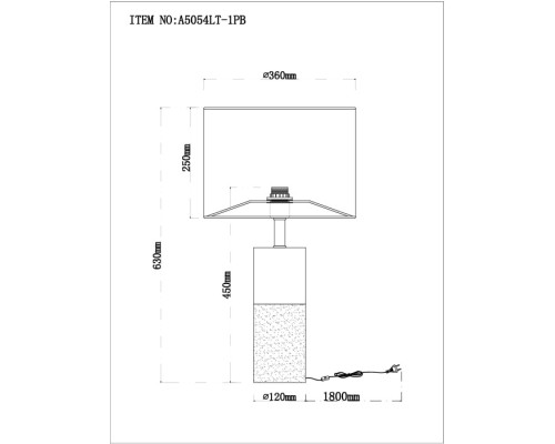 Интерьерная настольная лампа Tianyi A5054LT-1PB Arte Lamp