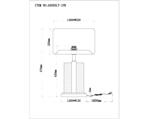 Интерьерная настольная лампа Varum A5055LT-1PB Arte Lamp