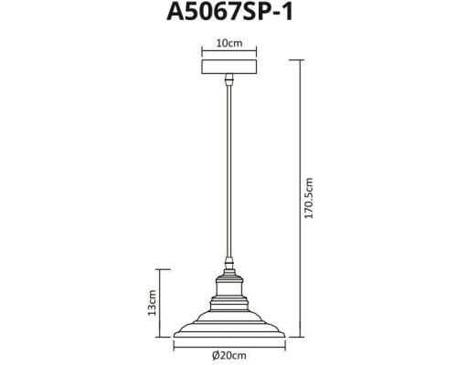 Подвесной светильник Lido A5067SP-1GY Arte Lamp