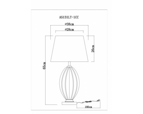 Настольная лампа Beverly A5131LT-1CC Arte Lamp