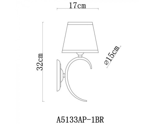 Бра Irene A5133AP-1BR Arte Lamp