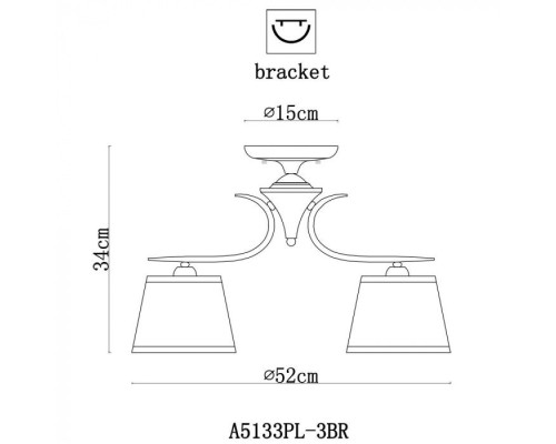 Потолочная люстра Irene A5133PL-3BR Arte Lamp