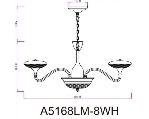 Подвесная люстра Bern A5168LM-8WH Arte Lamp