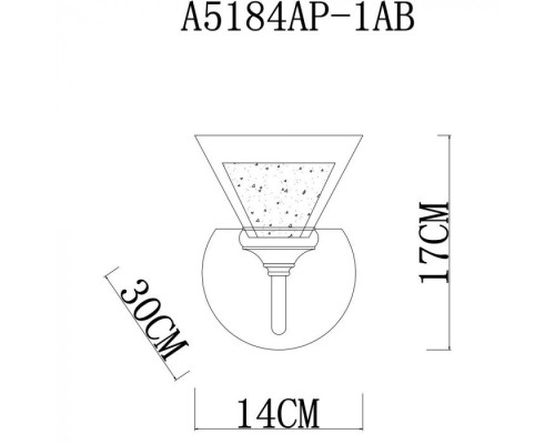 Бра Toscana A5184AP-1AB Arte Lamp