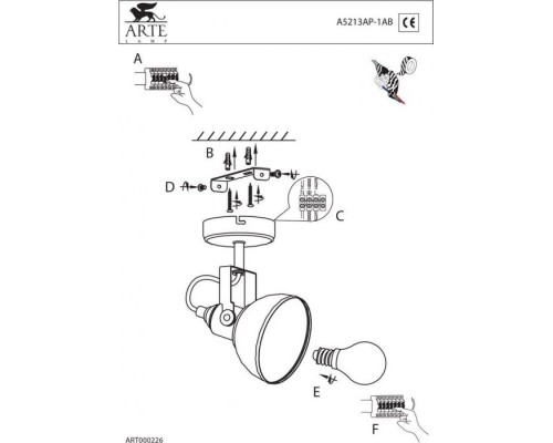 Бра Martin A5213AP-1WG Arte Lamp