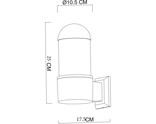 Настенный светильник уличный Coppia A5217AL-1BK Arte Lamp