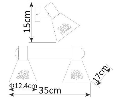 Спот Cono A5218AP-2WG Arte Lamp