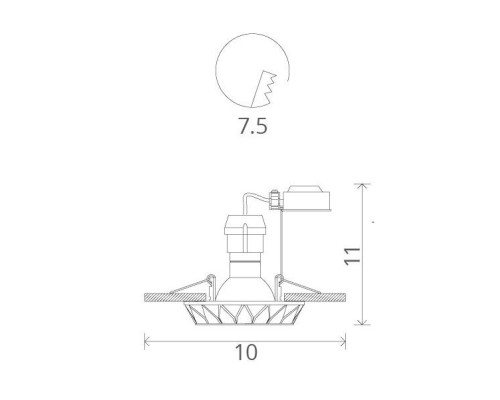Точечный светильник Cratere A5253PL-1WC Arte Lamp