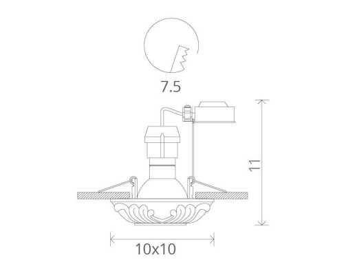Точечный светильник Cratere A5262PL-1WC Arte Lamp