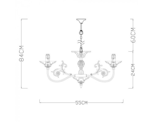 Подвесная люстра Faina A5326LM-5WG Arte Lamp