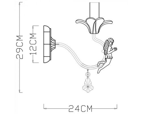 Бра Angelina A5349AP-1WH Arte Lamp