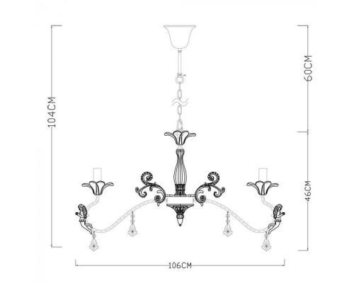 Подвесная люстра Angelina A5349LM-8WH Arte Lamp