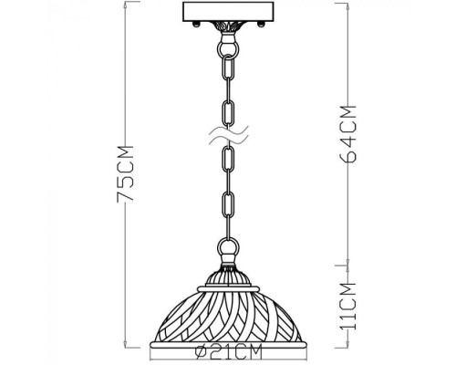 Подвесной светильник Twisted A5358SP-1WG Arte Lamp