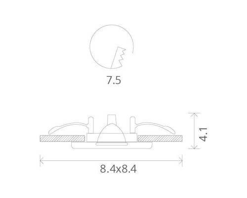 Точечный светильник Aqua A5444PL-1WH Arte Lamp