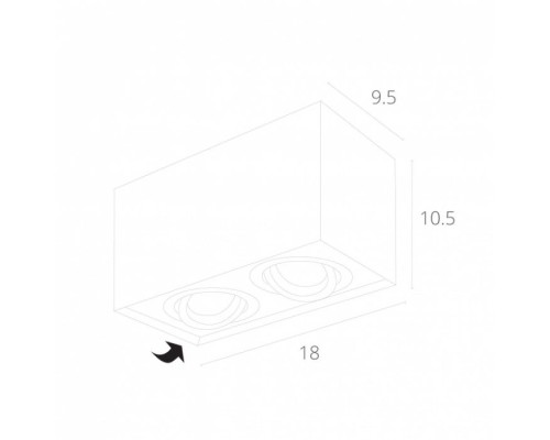 Точечный светильник Factor A5544PL-2BK Arte Lamp