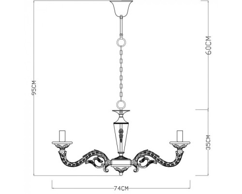 Подвесная люстра Verdi A5603LM-8AB Arte Lamp