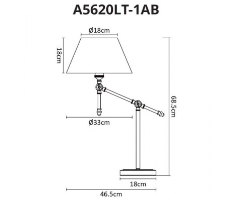 Настольная лампа Orlando A5620LT-1AB Arte Lamp