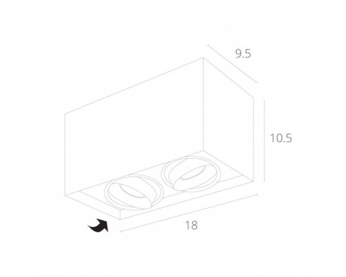 Точечный светильник Pictor A5654PL-2BK Arte Lamp