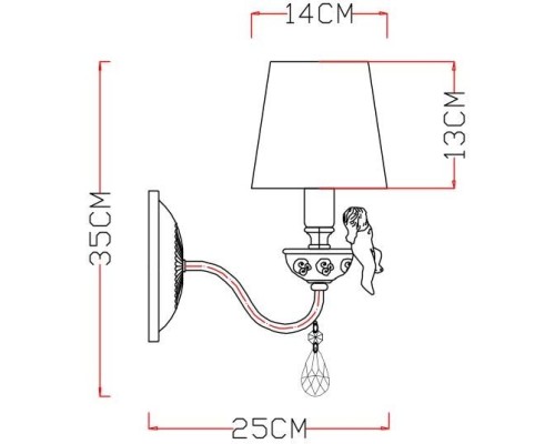 Бра Cherubino A5656AP-1WG Arte Lamp