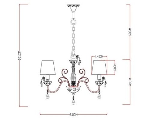 Подвесная люстра Cherubino A5656LM-6WG Arte Lamp