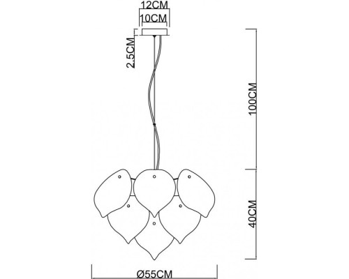 Подвесная люстра Palmer A5695SP-5WH Arte Lamp