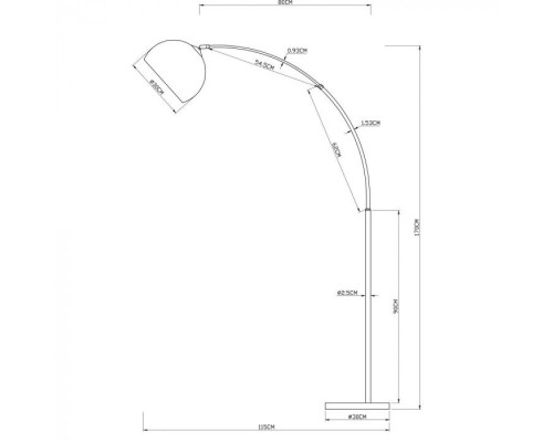 Торшер Paolo A5822PN-1SS Arte Lamp