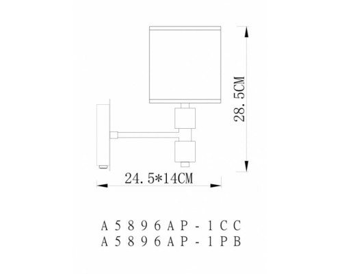 Бра North A5896AP-1CC Arte Lamp