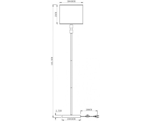 Торшер North A5896PN-1PB Arte Lamp