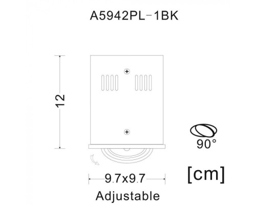 Точечный светильник Cardani Piccolo A5942PL-1BK Arte Lamp