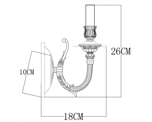Бра Luisa A5966AP-1WG Arte Lamp