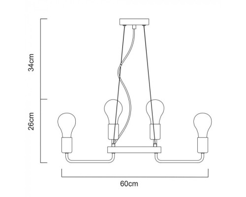 Подвесная люстра Gelo A6001LM-9BK Arte Lamp