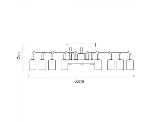 Потолочная люстра Gelo A6001PL-9BK Arte Lamp