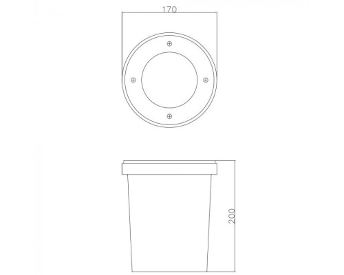 Грунтовый светильник Piazza A6013IN-1SS Arte Lamp