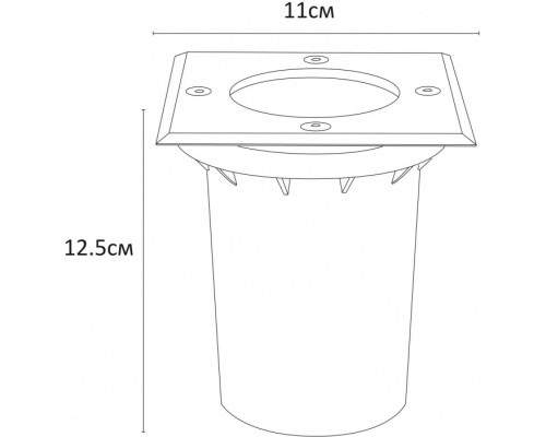 Встраиваемый светильник уличный Piazza A6015IN-1SS Arte Lamp