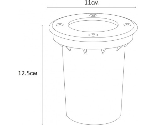 Встраиваемый светильник уличный Piazza A6017IN-1SS Arte Lamp