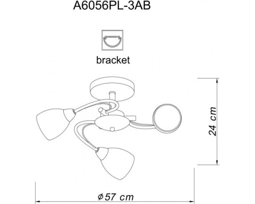 Потолочная люстра Innocente A6056PL-3AB Arte Lamp