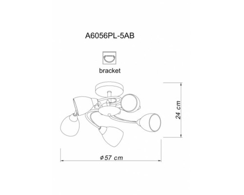 Потолочная люстра Innocente A6056PL-5AB Arte Lamp