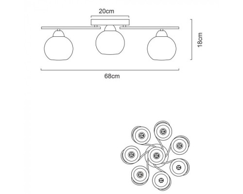 Потолочная люстра Monika A6058PL-8CC Arte Lamp
