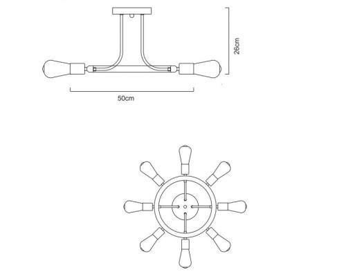 Потолочная люстра Highgarden A6063PL-8BK Arte Lamp