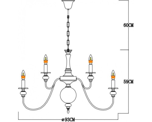 Подвесная люстра Passoni A6097LM-15PB Arte Lamp