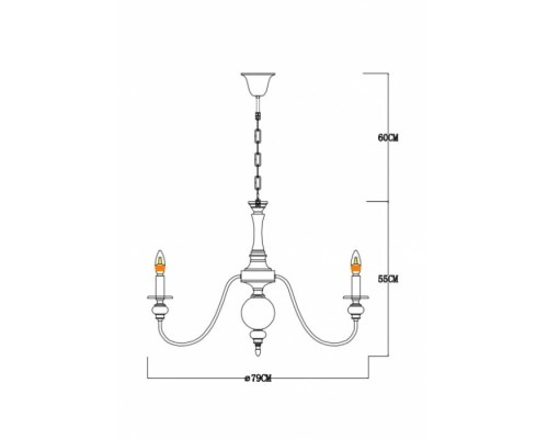 Подвесная люстра Passoni A6097LM-8PB Arte Lamp