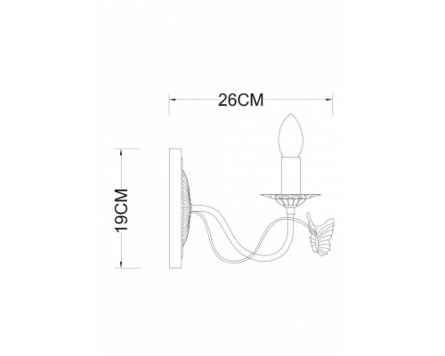 Бра Ali A6114AP-1WG Arte Lamp