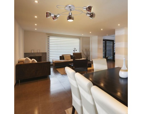 Потолочная люстра Illusione A6125PL-5SS Arte Lamp