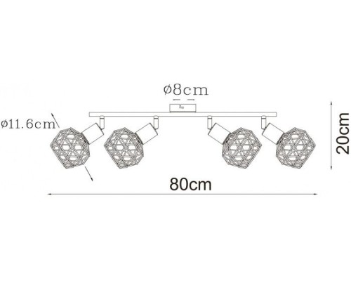 Спот Sospiro A6141PL-4AB Arte Lamp